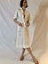 White cotton crochet beach cover-up/dress with belt