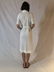 White cotton crochet beach cover-up/dress with belt - 2