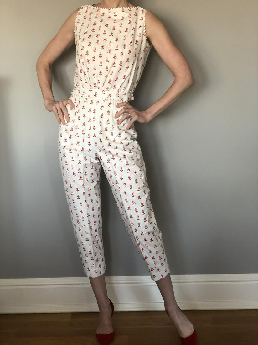 50s Lanz 3-piece cotton set (top, pant, skirt) (1 of 4)