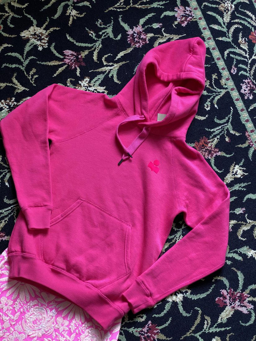 New Hot Pink Isabel Marant "Malibu" Hoodie (1 of 2)