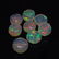 8.19 Ct Natural 8 Drilled Multi-Color Faceted Fire Opal - 2