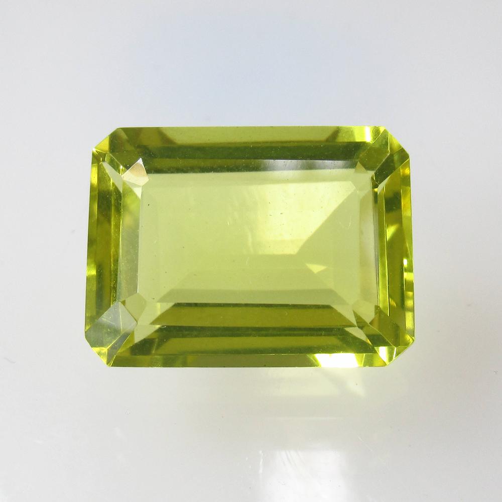 10.41 Ct Natural Lemon Quartz Octagon Cut: No Reserve! Title: 10.41 Ct Natural Lemon Quartz Octagon Cut Stone Clarity: VVS Gemstone: Natural Lemon Quartz Carat Weight: 10.41 Size/Dimensions: 16.70 x 11.70 x 7.80 mm Additional Information: Good