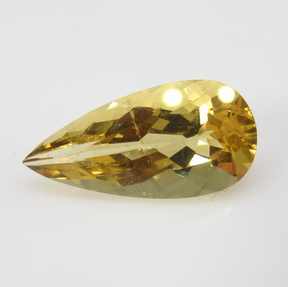 5.48 Ct Natural Yellow Beryl Pear Cut: No Reserve! Title: 5.48 Ct Natural Yellow Beryl Pear Cut Stone Clarity: VVS Gemstone: Natural Yellow Beryl Carat Weight: 5.48 Size/Dimensions: 18.30 x 9.00 x 6.60 mm Additional Information: Excellent 
