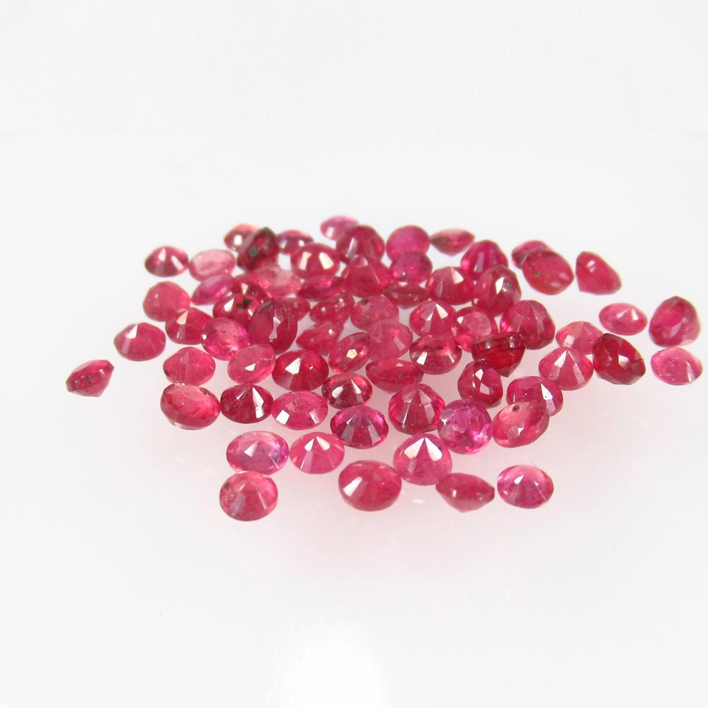 10.99 Ct Natural 70 Mozambique Red Ruby Calibrate Lot (1 of 2)