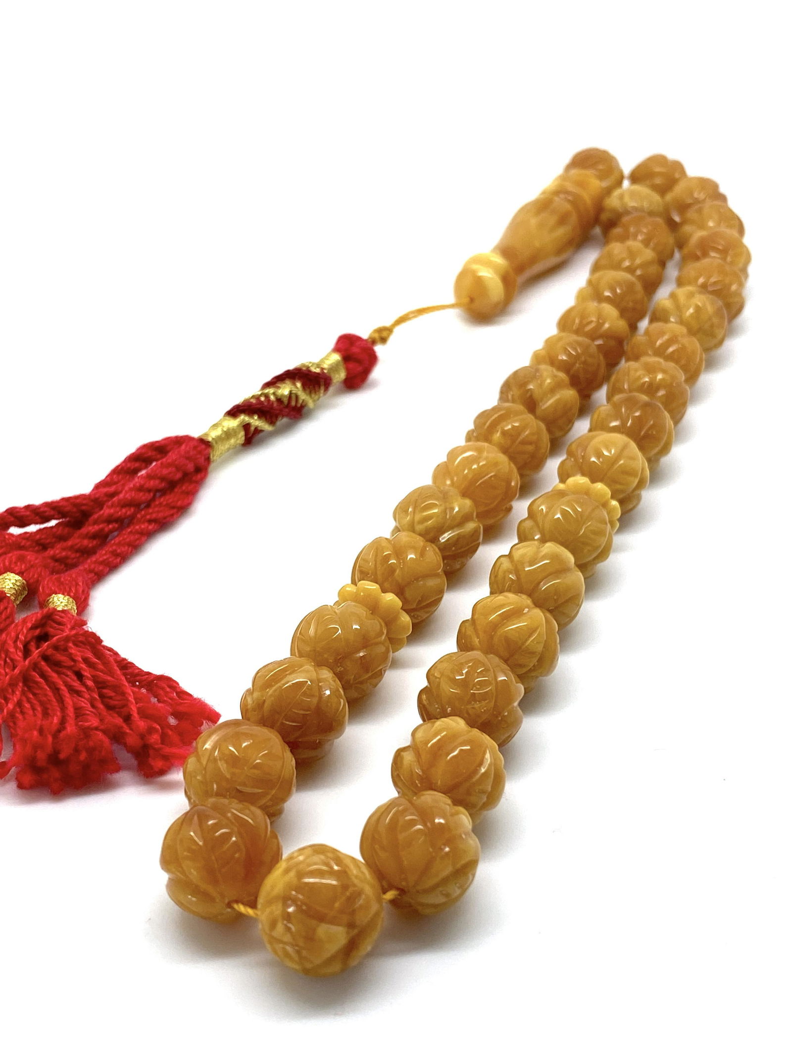 Staggering Vintage Amber Tesbih made from Hand Carved (1 of 7)