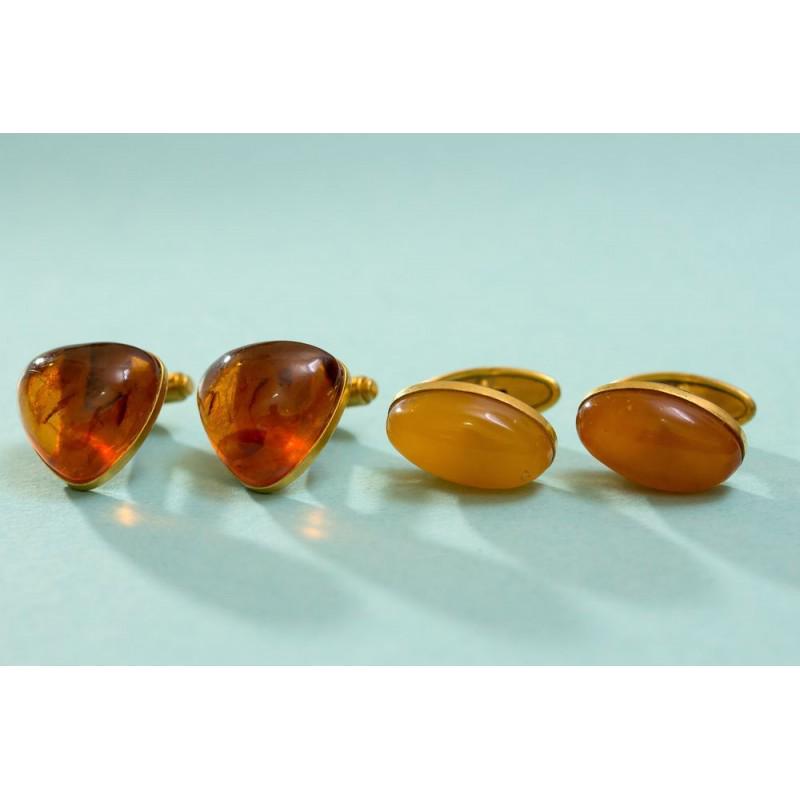 18.03 g. natural Baltic amber 2 pairs cufflinks vintage (1 of 15)