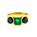 VINTAGE 18k Yellow Gold, Sapphire & Emerald Three Stone
