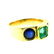 VINTAGE 18k Yellow Gold, Sapphire & Emerald Three Stone - 2