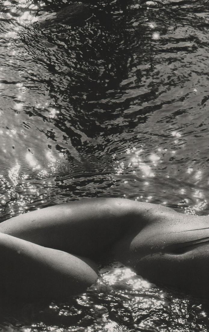 LUCIEN CLERGUE- Nude in the Spanish Rio, Tarazona, 1992: Artist: LUCIEN CLERGUE Print Title: Nude in the Spanish Rio, Tarazona, 1992 Printing Date: 1990’s Medium: Photo-lithograph< Printed in:Germany Image Size approx.: 11.5 x 8” Lucien Clergue (French: