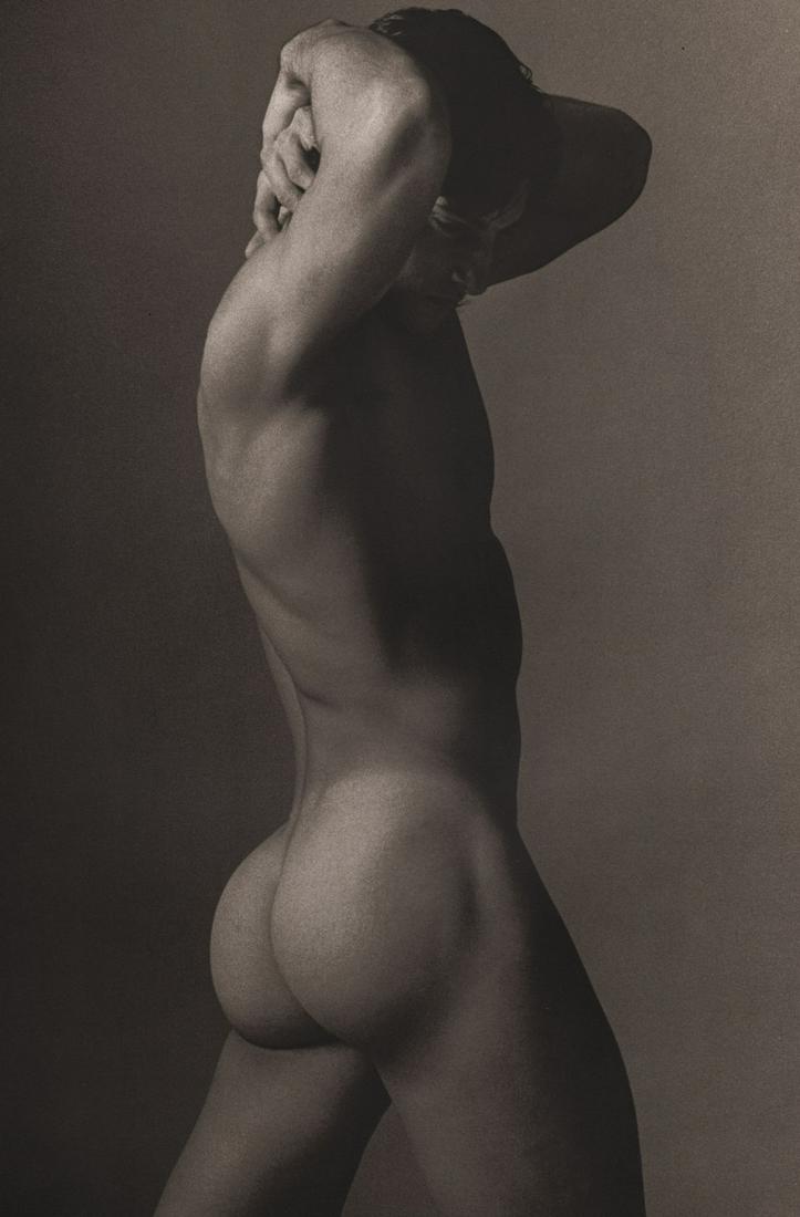 KEN HAAK - Male Nude ,1984: Artist: KEN HAAK Print Title: Male Nude 1984 Medium: Tri-tone Photo-lithographs (Limited edition of 5000) Printed in the 1980’s, in the US Image size (inches) approx. 11 x 7.5” Ken Haak(1923 - 199