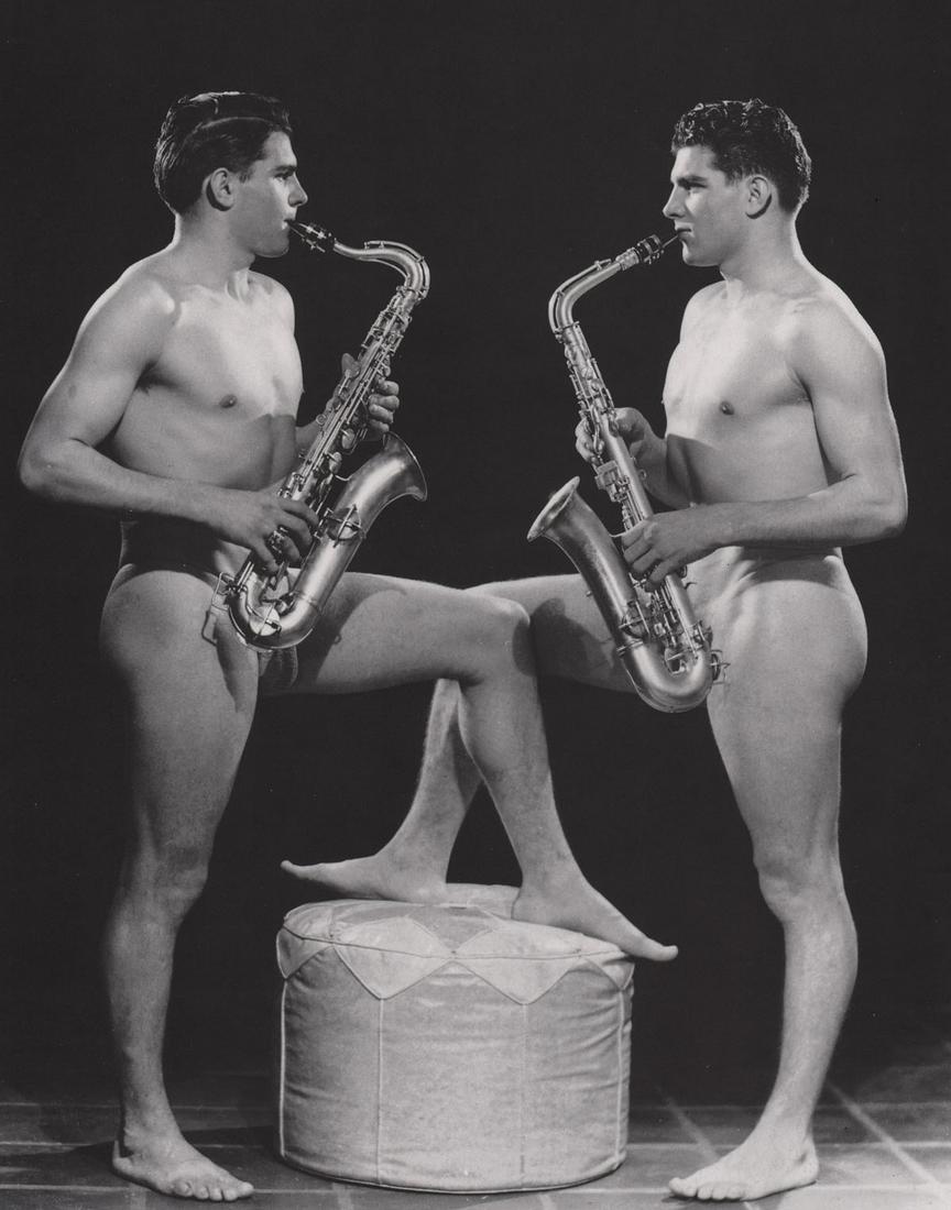ROBERT MIZER - 1950's Male Nudes with sax, LA (1 of 1)