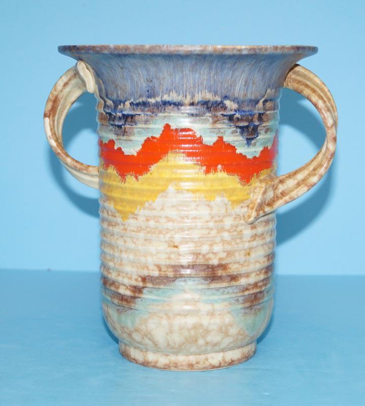 Vintage Airbrush Spritzdekor Czech Flower Vase (1 of 6)