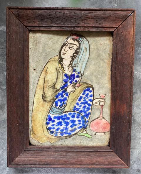 19th C Persian Glazed Tile (1 of 3)