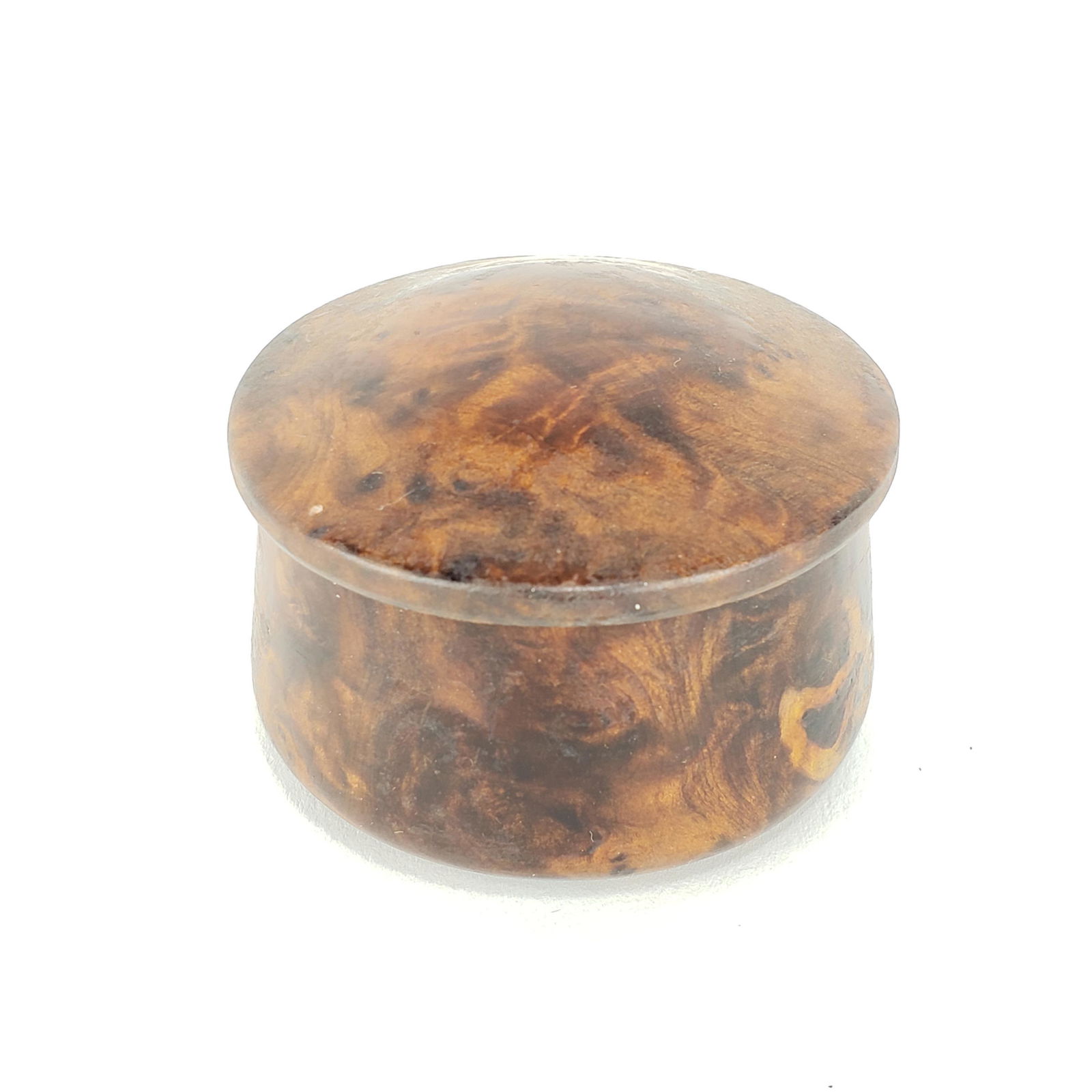 Burl Wood Treen Snuff box or Pill box (1 of 3)