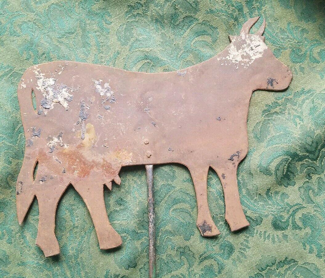 19th century cut steel weathervane Cow Bull WEATHERVANE (1 of 3)
