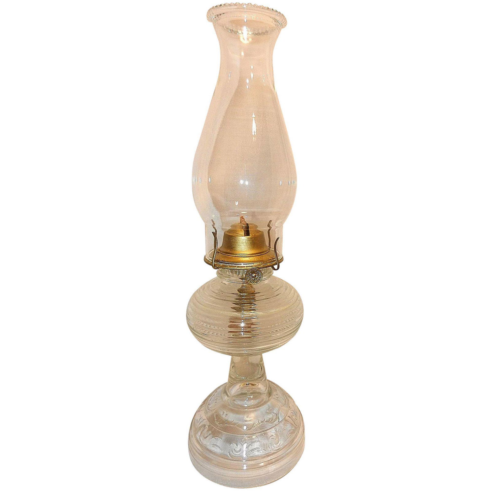 Vintage P & A Waterbury Conn. Beehive Oil Lamp: This vintage P & A Beehive Oil Lamp made in Waterbury Conn. Is in excellent condition. The wick moves freely and glass bowl is clear and chimney is without nicks etc. Read to use on the nights when th