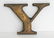 Early New England wood letter “Y”.