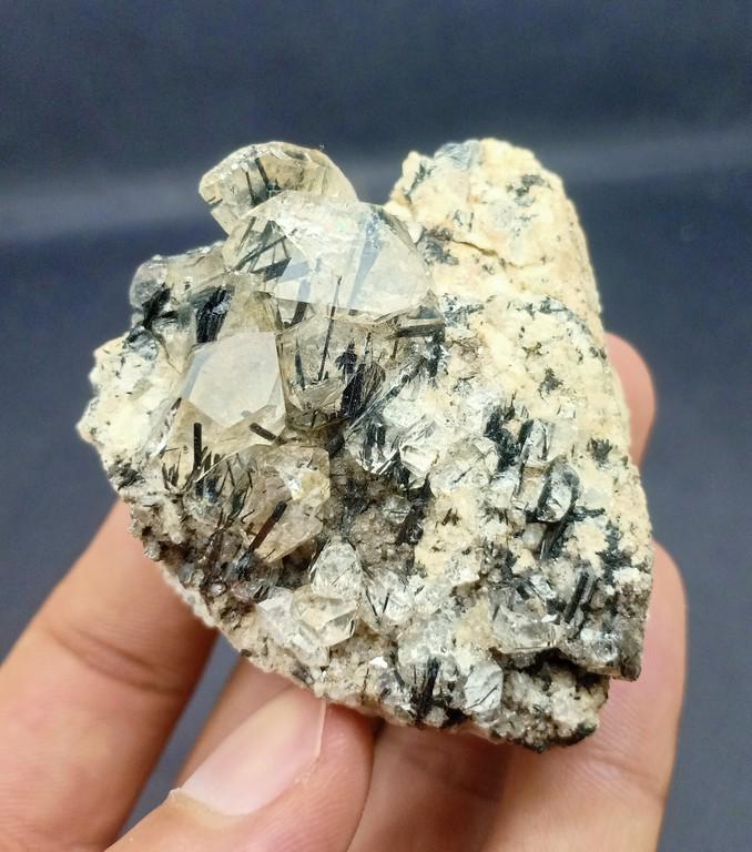 96 Gram Gorgeous Quartz Included Black Rutile Specimen: Title: 96 Gram Gorgeous Quartz Included Black Rutile Specimen Treatment: Natural Gemstones: Quartz Weight: 96 Gram Size/Dimensions: 52x50x31 mm Origin: Pakistan Reserve: $10.00 Shipping: Domestic: F