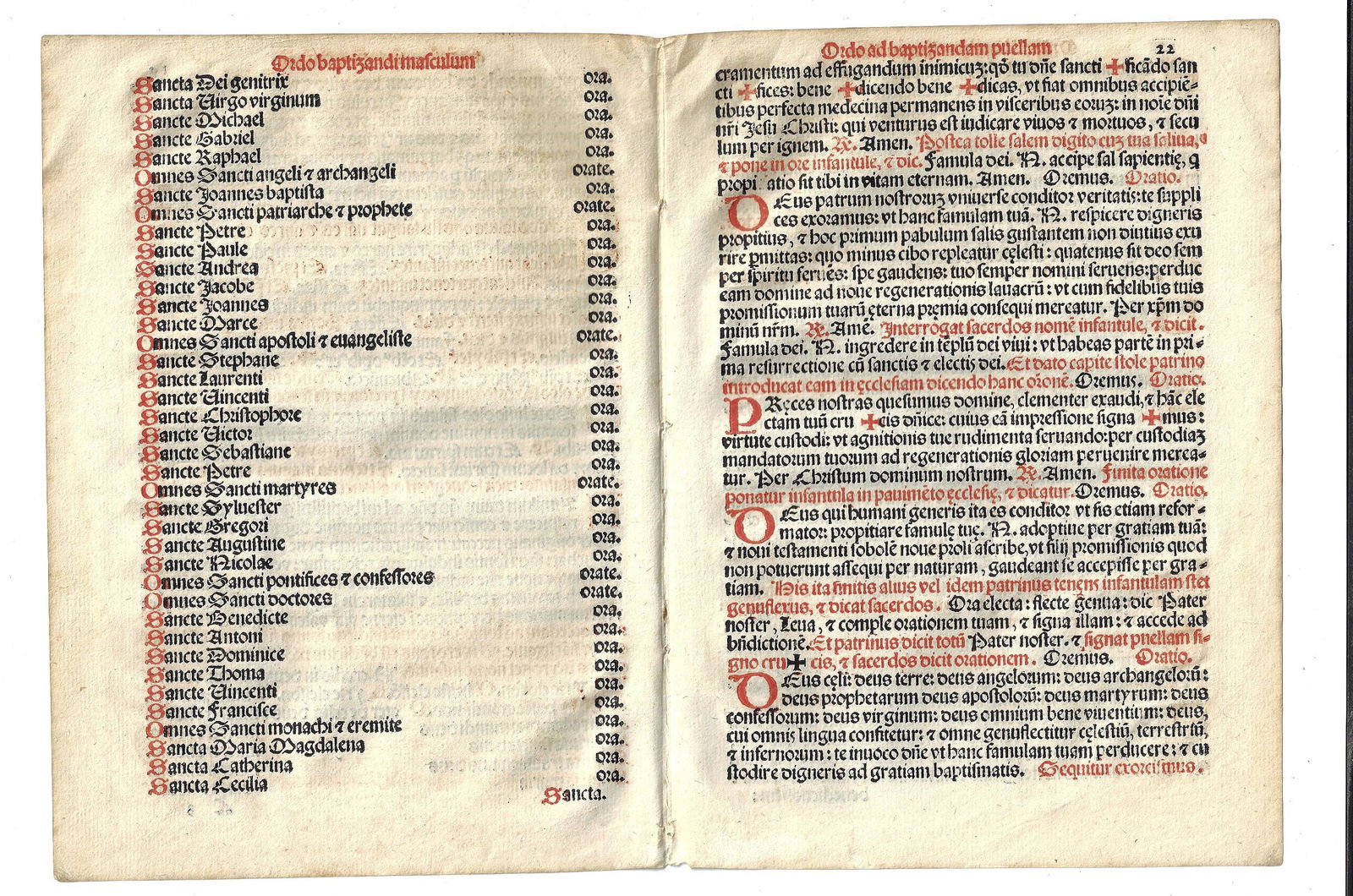 1567 Catholic Prayer Leaves Baptism Ritual (1 of 2)