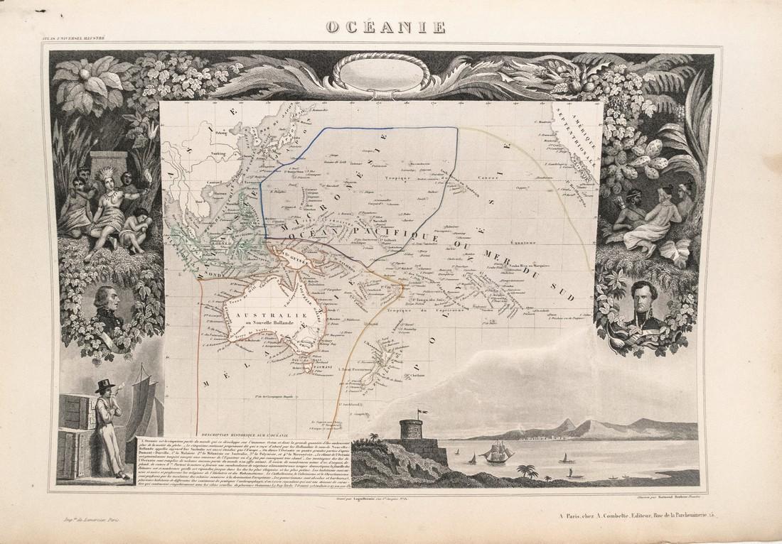 1852 Levasseur Map of Oceania -- Oceanie (1 of 1)