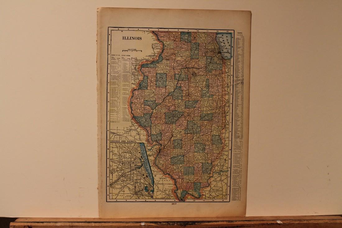 1889 Map of Illinois (1 of 3)