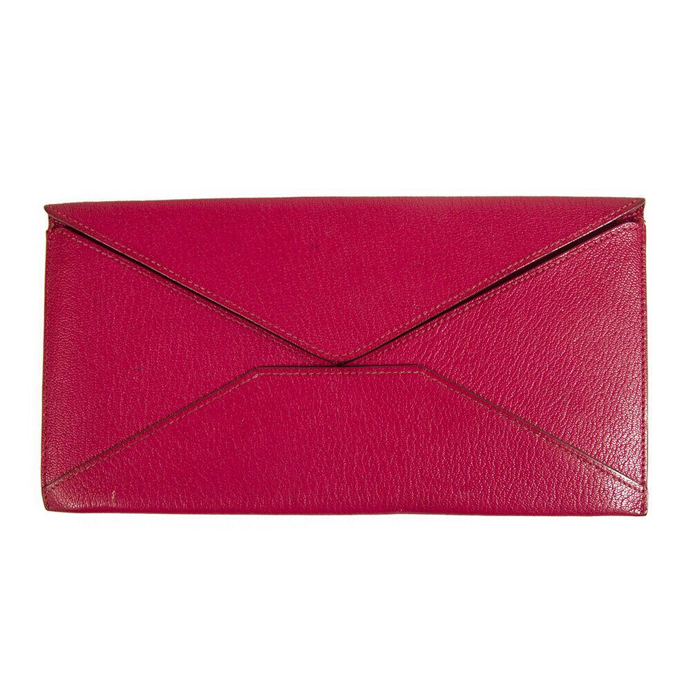 Hermes Fuchsia Long Leather Envelope Wallet Letter: Hermes Fuchsia Long Leather Envelope Wallet Letter Ticket Travel Passport Holder Hermes envelope wallet to keep all your travel essentials at hand in an extra chic way. Made from Hermes signature leat