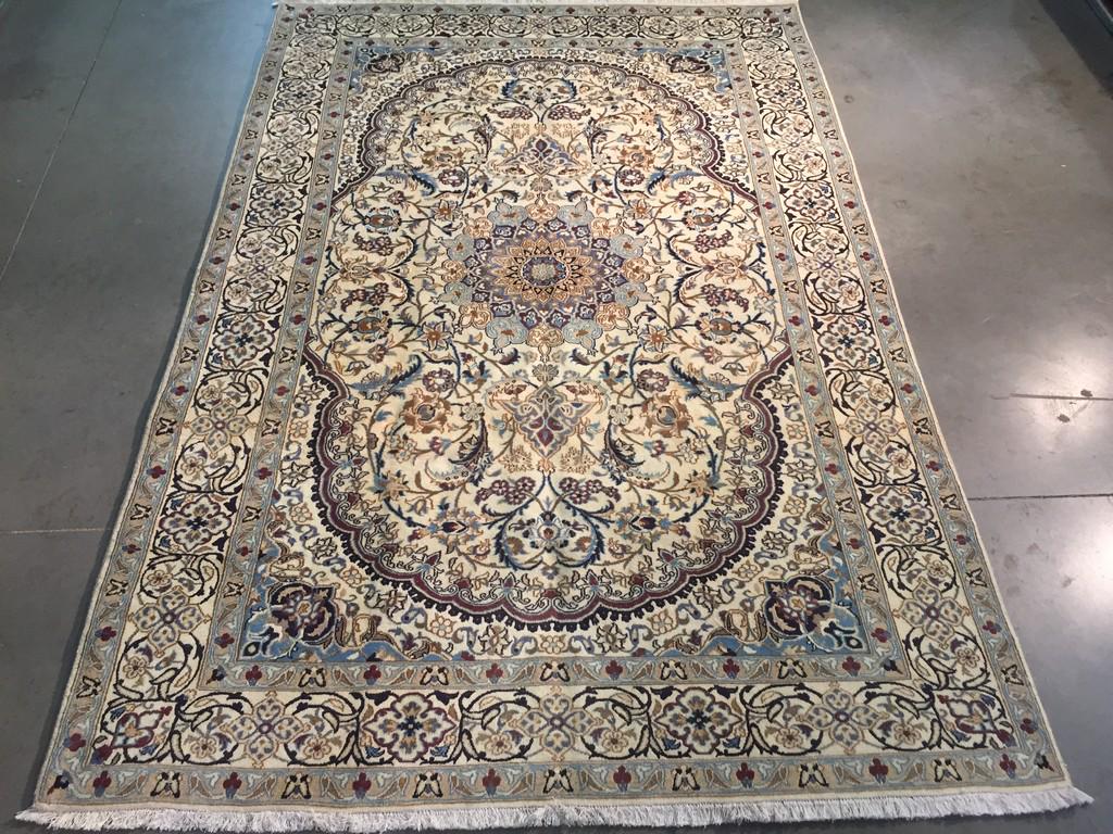 STUNNING SILK &WOOL PERSIAN NAIN RUG 6'.6"x9'.7" (1 of 13)