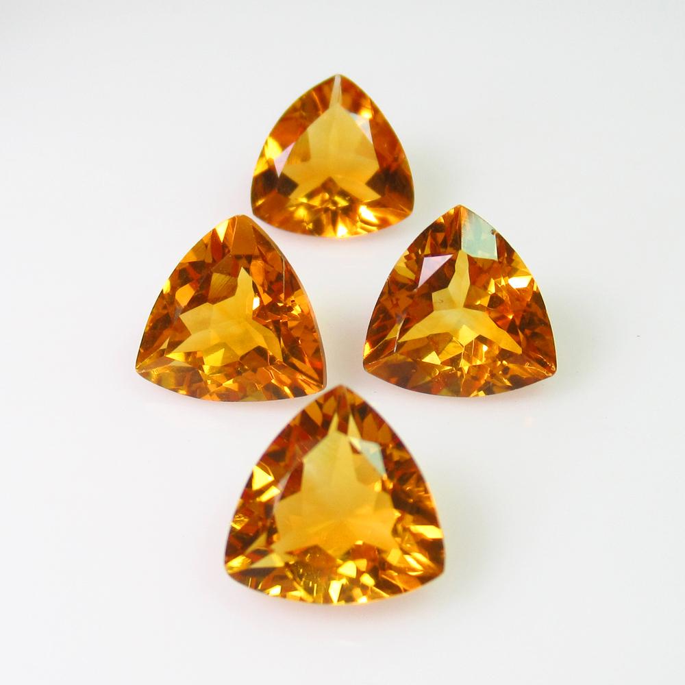 8.20 Ct Natural 4 Citrine Trillion Set (1 of 2)