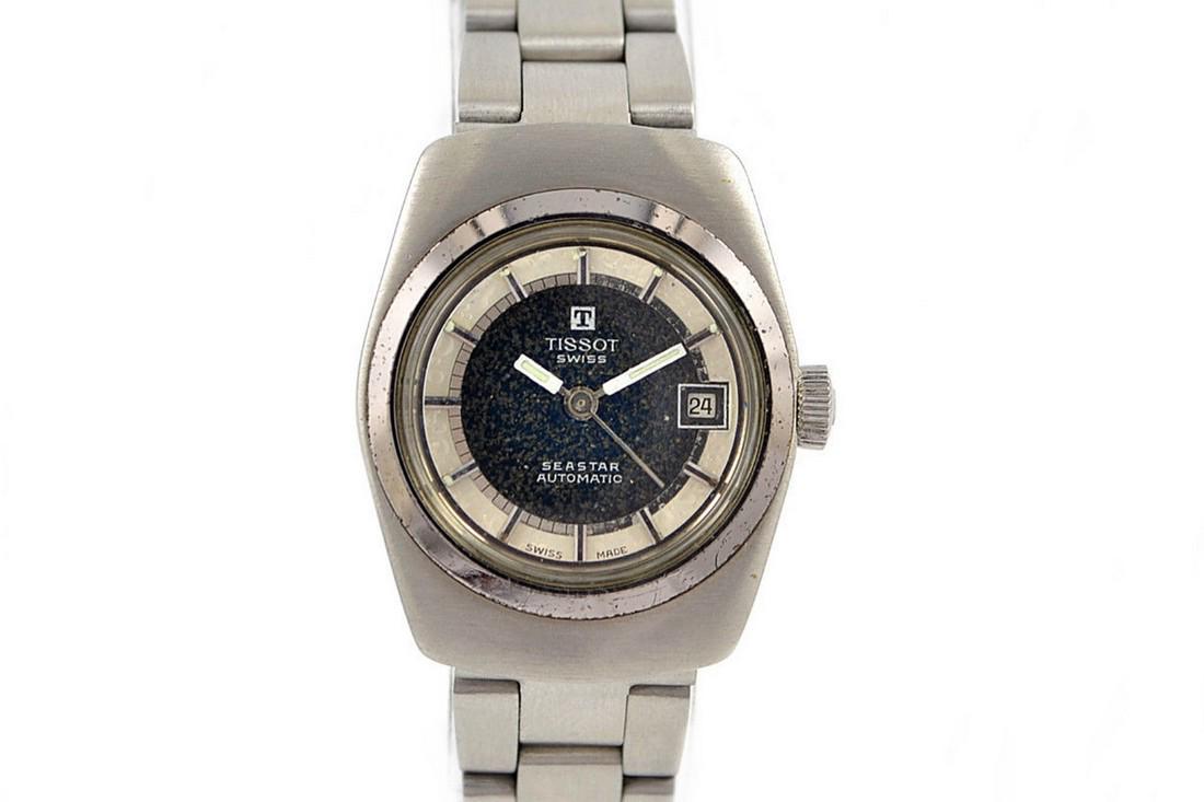 Vintage Tissot 1853 Seastar Ladies Automatic Stainless: Title: Vintage Tissot 1853 Seastar Ladies Automatic Stainless Steel Watch Brand: tissot Date/Period: 1970s Model: seastar Movement: Automatic Functions: time and date Case Metal: stainless steel Case