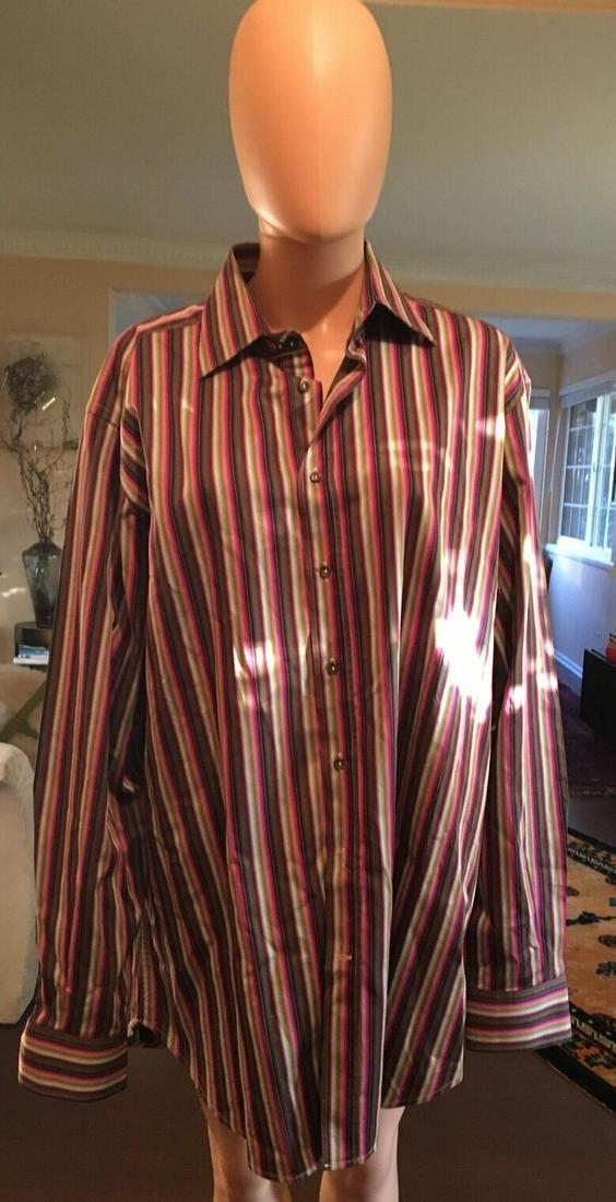 Groovy Etro Striped Button Down Size Size 44 Cotton: DK Etro Striped Shirt Cotton Blend Size 44 · Wonderful shirt that is a necessity in your collection. · This is a staple in your wardrobe. · This fits true to size. · This is in great condition. Re