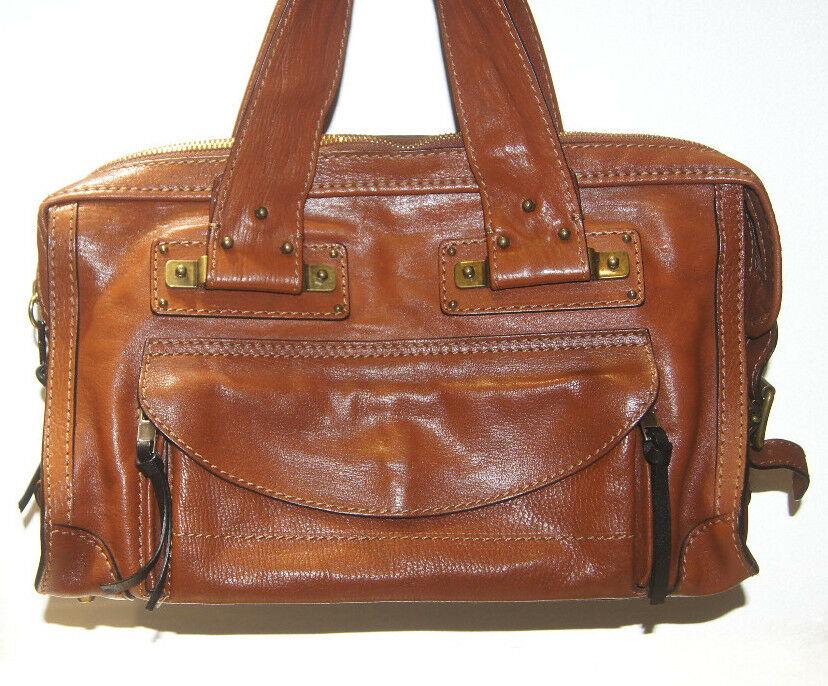 CHLOE BROWN LEATHER VINTAGE STYLISH HANDBAG TOTE PURSE: N(W)-NOO CHLOE TIMELESS DREAM OF EVERY WOMAN HANDBAG DUST BAG PAPERS MUST HAVE BAG GREAT DESIGN SUPER STYLISH This lovely bag is a wonderful and tasteful compliment to any classic, casual or sporty ou