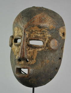 Large LEGA Bwami cult wooden Face Mask Congo Drc Warega: Title: Large LEGA Bwami cult wooden Face Mask Congo Drc Warega African Tribal Art 1077Description: CONGO DRC LARGE LEGA BWAMI MUMINIA MASK Most likely Muminia, but it is sometimes difficult to