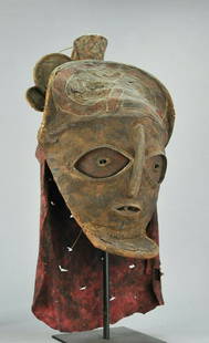 Angola LOVALE Mask CHOKWE Tshokwe African Tribal Art: Title: Angola LOVALE Mask CHOKWE Tshokwe African Tribal Art 0696Description: ANGOLA Beautiful mask LOVALE, LUVALE Chokwe related people Initiation Mask Chisulake (or Chizulake) Mankishi Those masks