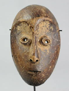 Congo Drc LEGA wood Mask cult of the Bwami African: Title: Congo Drc LEGA wood Mask cult of the Bwami African Tribal Art 0583Description: Congo DRC LEGA BWAMI MASK This type of mask was used in the cult of the Bwami, a level society whose rites were