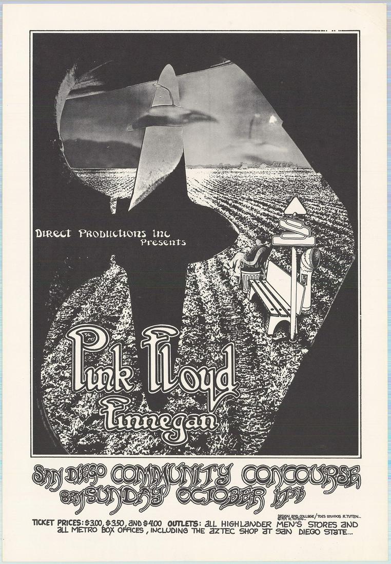 Original Type-2 1971 Pink Floyd San Diego Poster (1 of 1)
