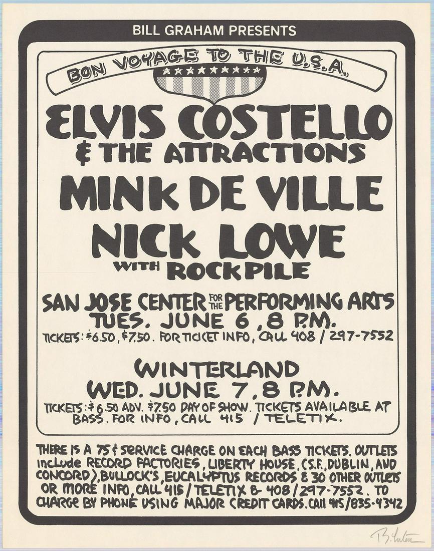 Signed Elvis Costello & The Attractions Poster (1 of 1)