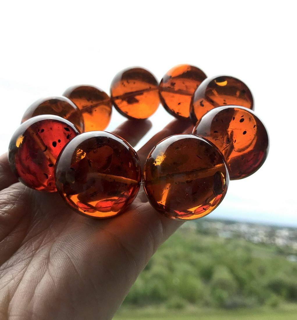 Unique and Stunning Amber Bracelet made from Round (1 of 10)