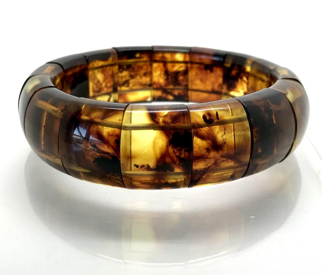 Amazing cut Amber bangle bracalet (1 of 9)