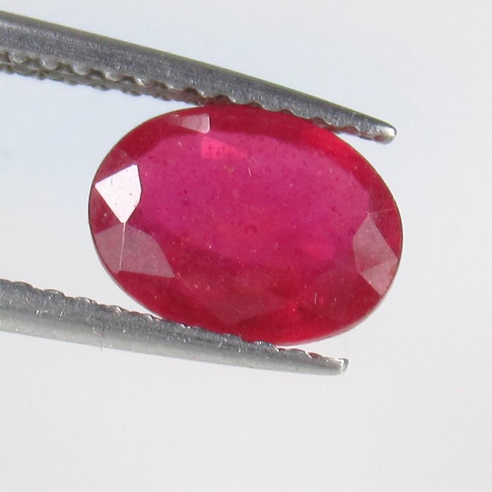 1.54 Ct Natural Mozambique Red Ruby Oval Cut (1 of 2)