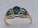 Vintage 14kt Sapphire Diamond Ring, Engagement/Bir;