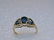Vintage 14kt Sapphire Diamond Ring, Engagement/Bir; - 2