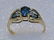 Vintage 14kt Sapphire Diamond Ring, Engagement/Bir; - 3