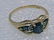 Vintage 14kt Sapphire Diamond Ring, Engagement/Bir; - 6
