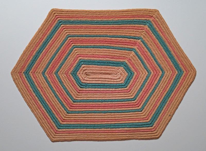 Antique Country Americana Crochet Table Mat: Title: Antique Country Americana Crochet Table Mat Date: Circa 1940's-50's. Dimension: 12" long x 8" wide x app. 1/8" thick. Provenance/Additional Info: An Antique Crochet Table Mat. Very appealing de