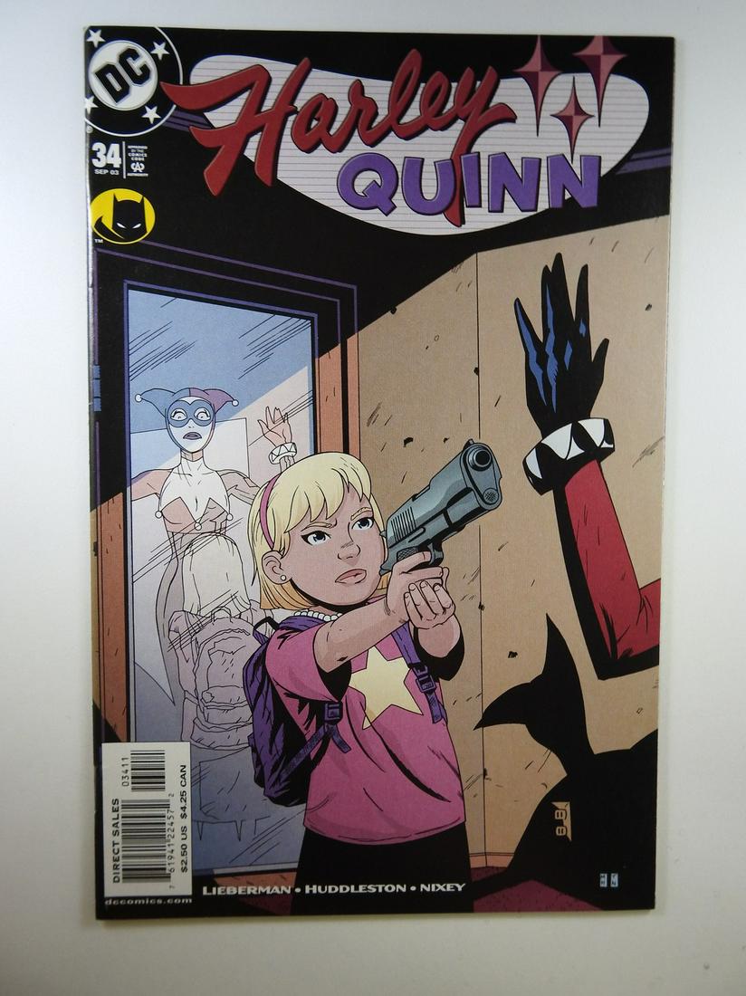 Harley Quinn #34: No Reserve! Harley Quinn #34 NM- Shipping: Individual Comics: Flat-rate of $9.99 (1-8 comics) or $19.99 (9+ comics) to anywhere within the contiguous U.S. International: Foreign shipping rates are det