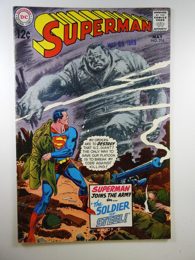 Superman #216: No Reserve! Superman #216 VG- Shipping: Individual Comics: Flat-rate of $9.99 (1-8 comics) or $19.99 (9+ comics) to anywhere within the contiguous U.S. International: Foreign shipping rates are determ