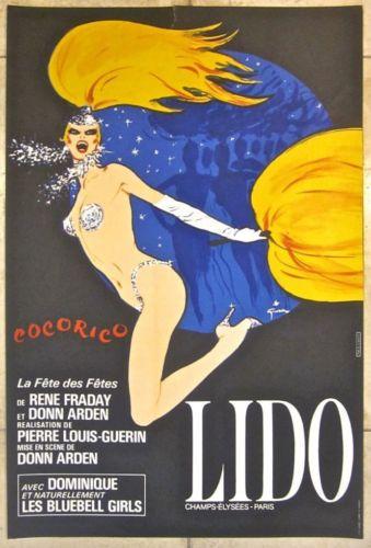 Cut 120$$ Cocorico 1980's French Revue Poster - Lido (1 of 1)