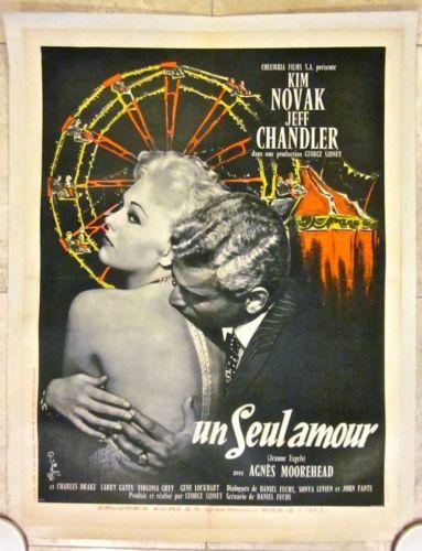 Cut 30$$ Jeanne Eagels - Original 1957 French Lb Poster: CUT 30$$ JEANNE EAGELS - ORIGINAL 1957 FRENCH LB POSTER - COOL KIM NOVAK ART!!! JEANNE EAGELS - ORIGINAL 1957 FRENCH LINEN BACKED POSTER - COOL KIM NOVAK ART!!! Original 1957 French Linen Backed Movie