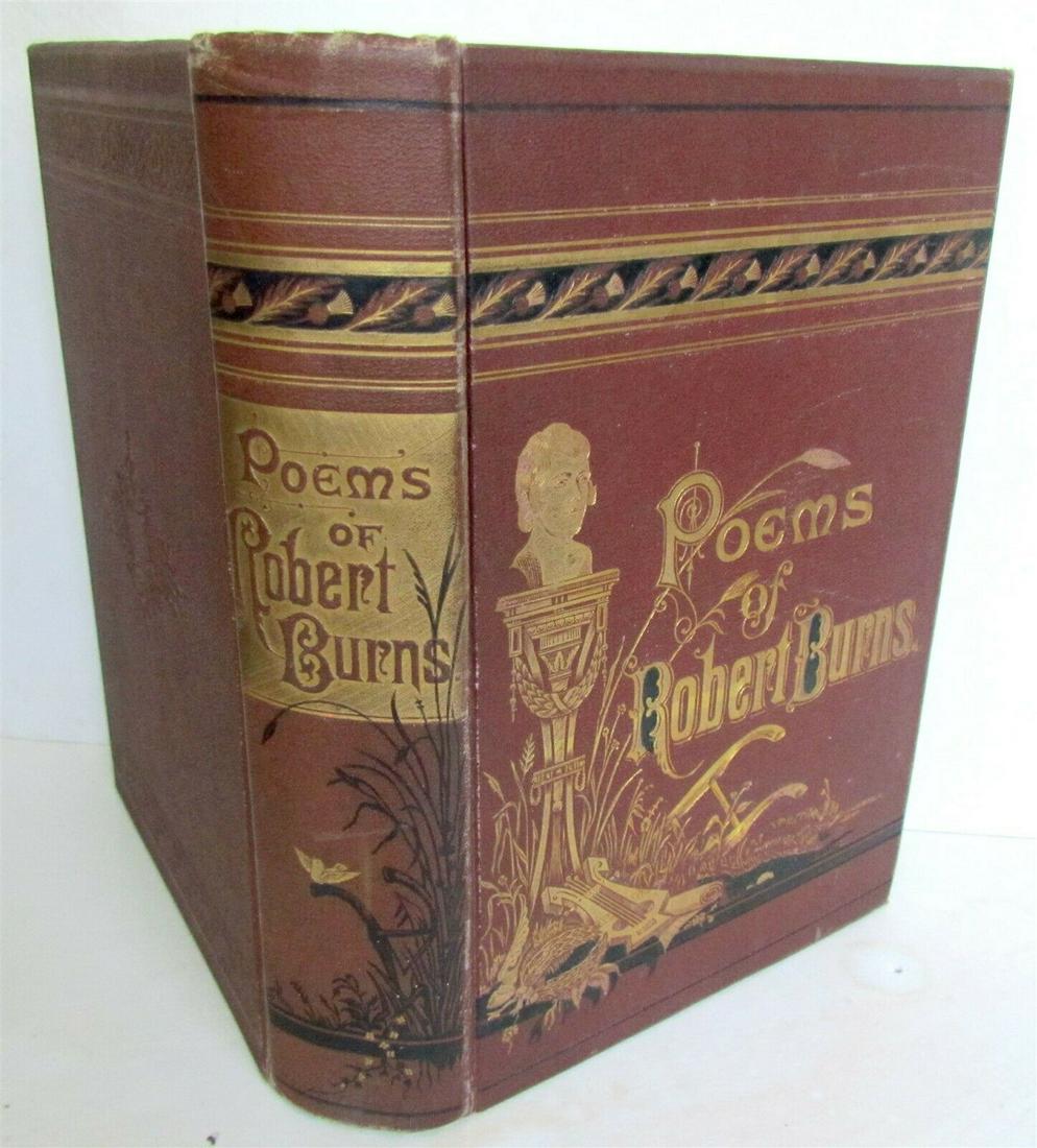 POEMS of ROBERT BURNS ILLUSTRATED antique: Size 7 by 10 1/4" P.J.Kennedy, New York Excellent condition of pages. Minor wear of the binding. Gilt edge. No publication date. Illustrated . Reserve: $20.00 Shipping: Domestic: Flat-rate of $14.00 t