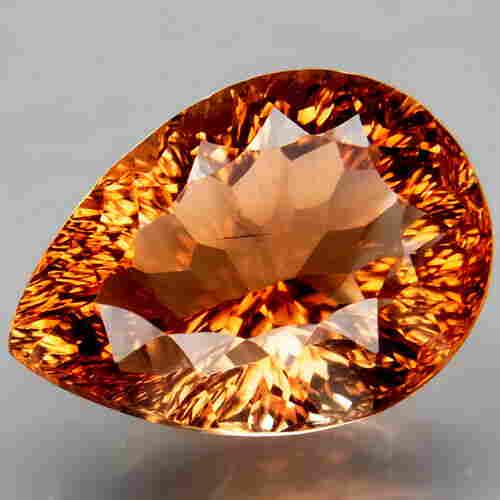 12,14 ct Natural Top Imperial Topaz Millennium Cut (1 of 2)
